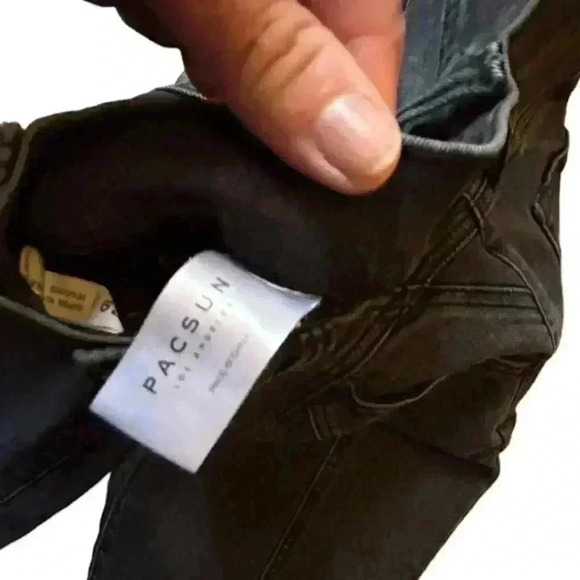 PacSun Faded Black Super High Rise Skinny Jeggings, 29 - Picture 4 of 5